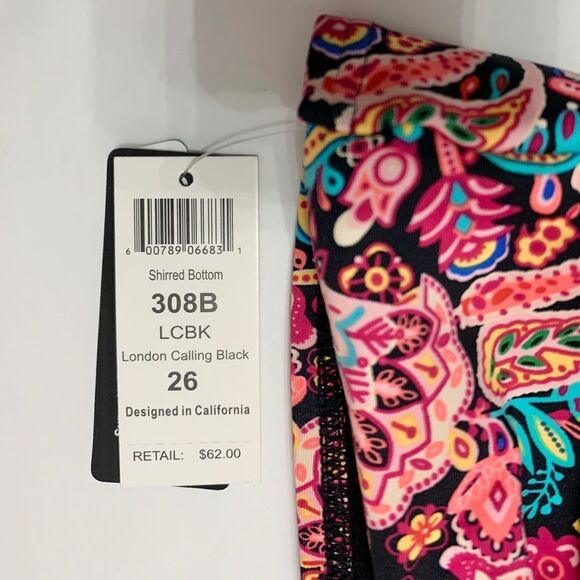 Sunsets Curve London Calling Shoreline Shirred Bikini Swim Bottom Plus Size 26 - Picture 9 of 9